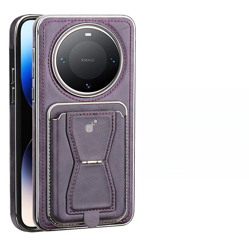 Kartenfachhalterung Geeignet für Huawei Mate70pro Handyhülle Business M60 Vollpaket Sturzsicher Magnetische Adsorption M60por Lederhülle