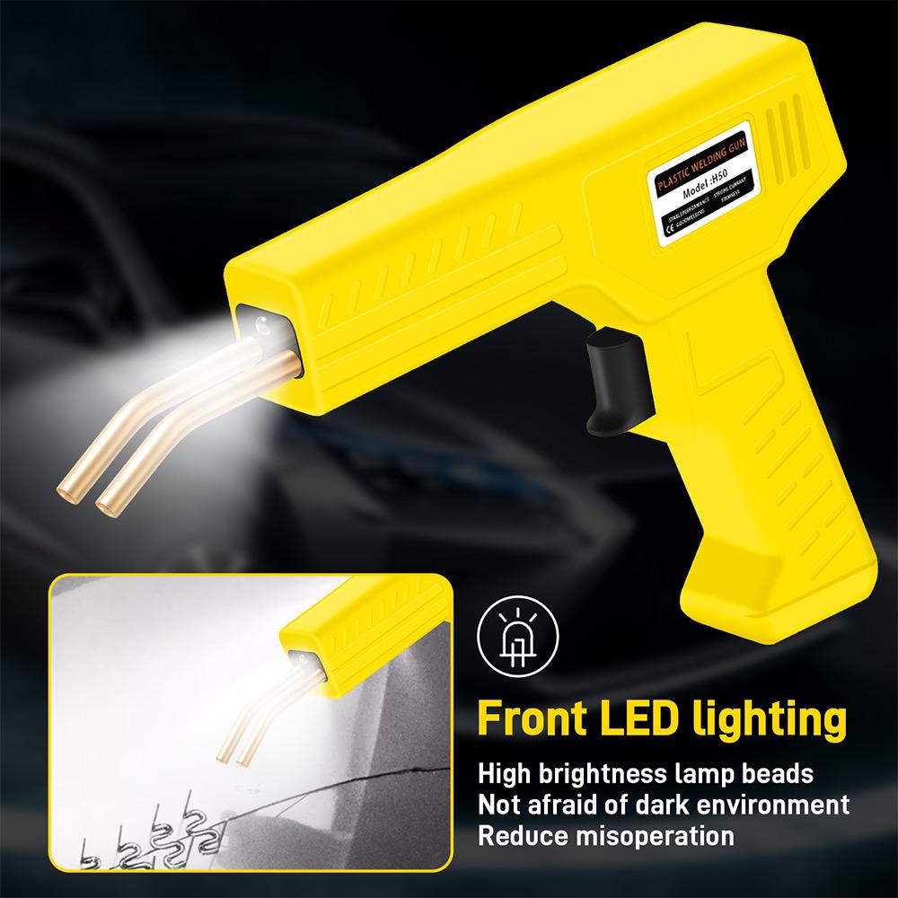 50/100W Hot Stapler Plastic Welder Kit, 200-1000PCS Staples, Plastic Welder Gun for Car Bumper Repair, Plastic Repair Kit