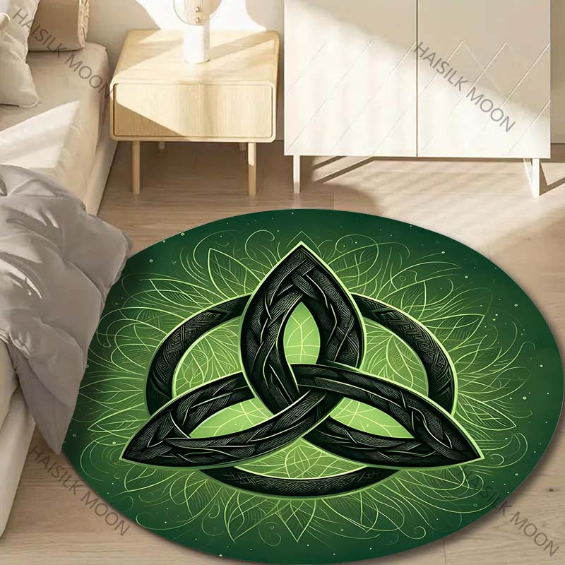Multiple sizes Mysterious Celtic Trefoil Pattern Round Carpet Living Room Bedroom Table Chair Sofa Decorative Carpet