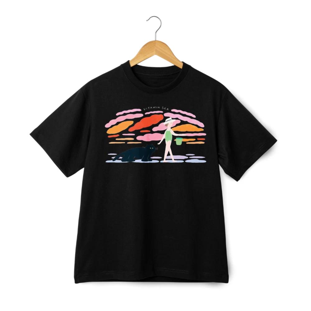 Vitamin Sea Beach Cat T-Shirt - Unisex Summer Graphic Tee 3XL