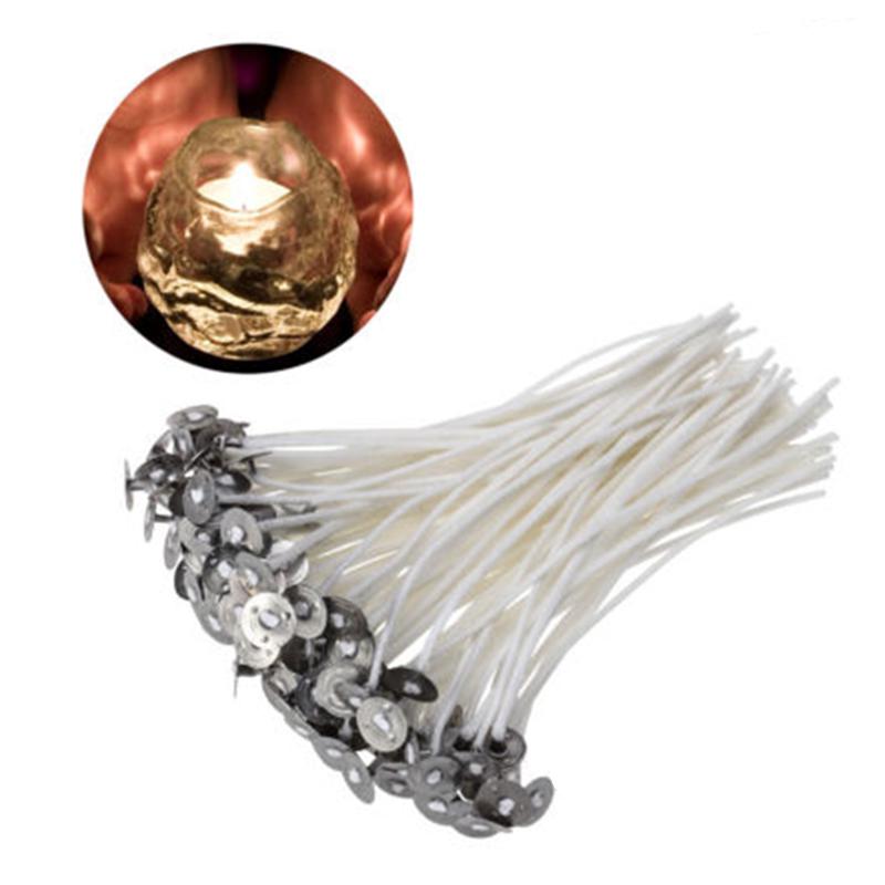 

4\\\ Изготовление 10 см оптовая продажа дома 30 шт хлопковые стержни предварительно вощеные фитили для свечей с поддерживающими элементами 100 мм 30x комплекты Последние