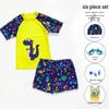 KND Boys' Cartoon Dinosaur 6-Piece Two-Piece Swimsuit Set