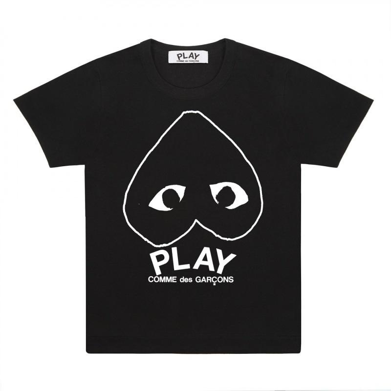 Popolare nuova versione giapponese di T-shirt per coppie Kawaku amore uomini e donne con la stessa stampa a maniche corte CDG gioca Baoling