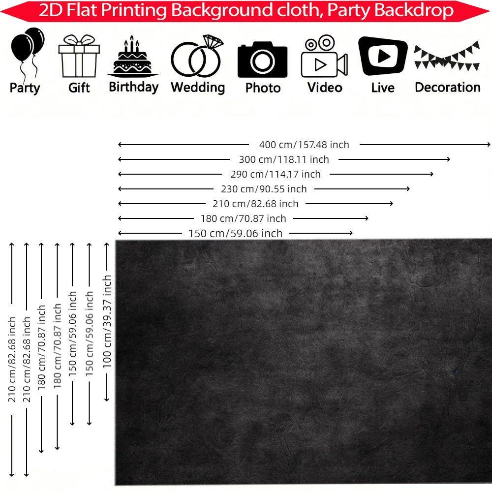 1pc textured matte black dark gray background banner suitable for decorative arts and crafts backgrounds - no obvious pattern, w