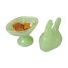 Glass Rooster Sculpture Candy Jar Dish With Lid Multifunctional Covered Bowl Dessert Plate Easter Farmhouse Decors Gift