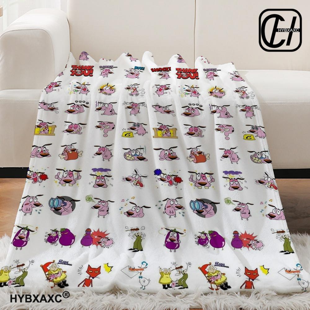 C-Courage The Cowardly Dog Printed Blanket Warm Soft and Comfortable Home Travel Blanket Sofa Bedding Cover Blanket Gift