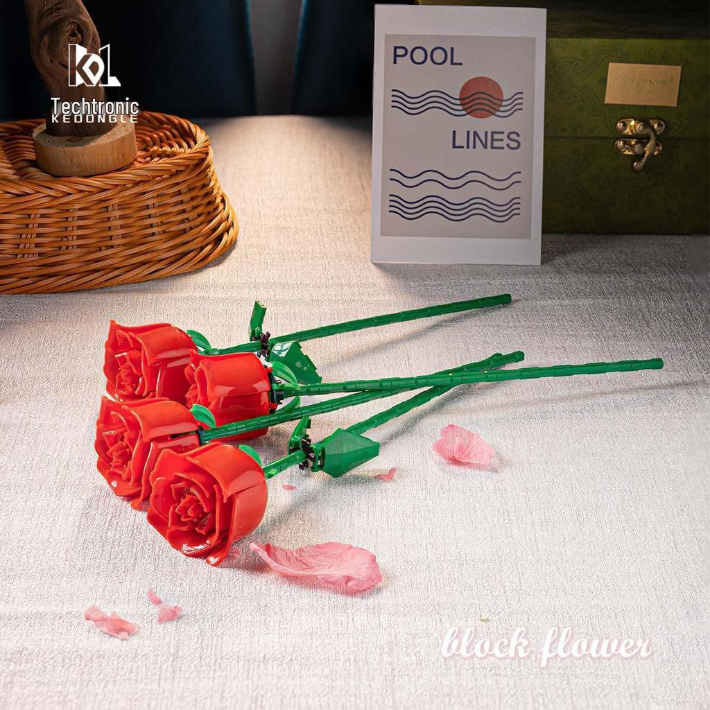 Compatible Lego Eternal Flower Valentine's Day & Teacher's Day Rose Puzzle Building Toy Set