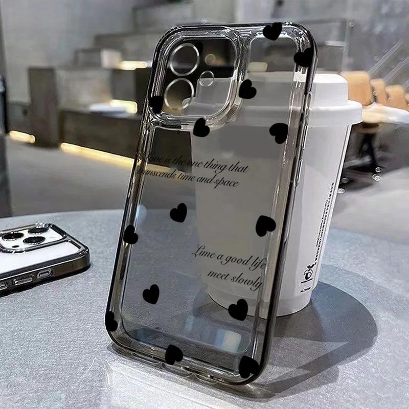 

Minimalist Black Polka Dot with French Text Art Phone Case for iPhone 17 16 15 14 13 12 11 Series Pro Max Plus iphone 16 Pro