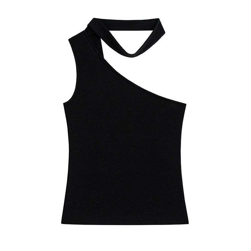 Lu Qingyi Women s Youkesi Knit One-Shoulder Tie-Up Camisole L