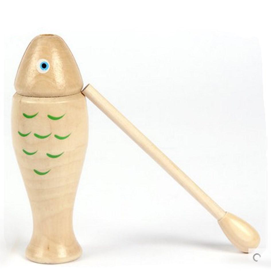 Wooden Fish Percussion Instruments for Kids: Fish-Shaped Clappers and Musical Teaching Aids