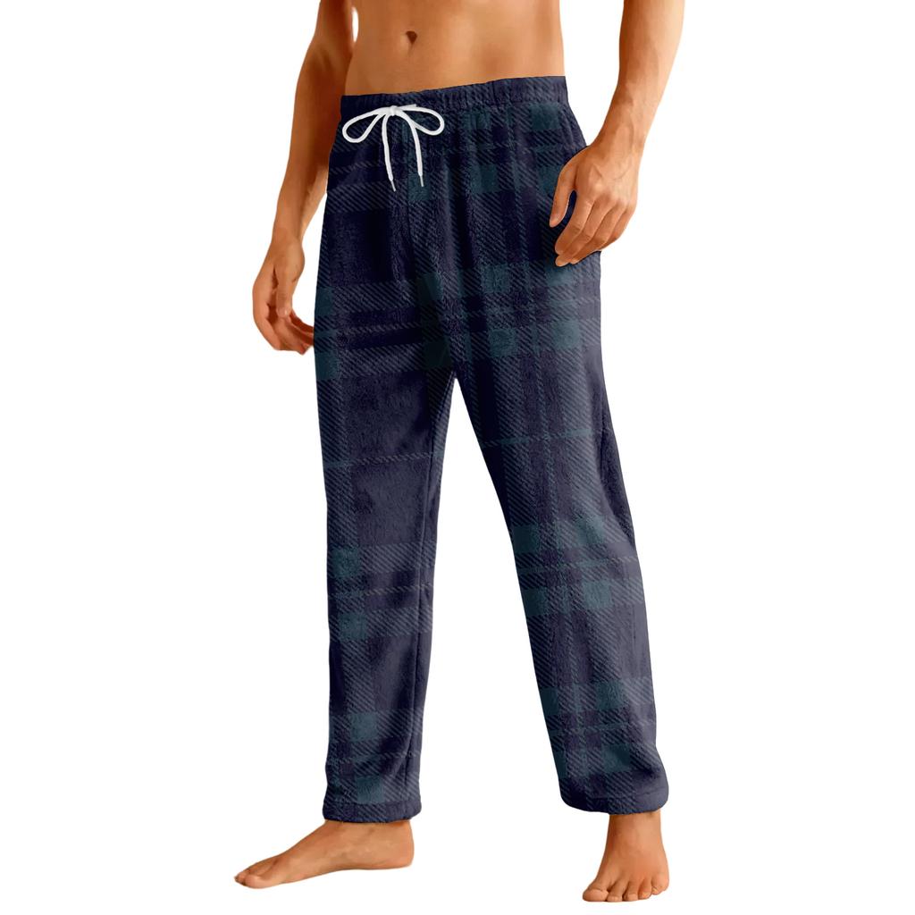 Men's Home Soft Pajama Pants Drawstring With Pockets Casual Sports Pants