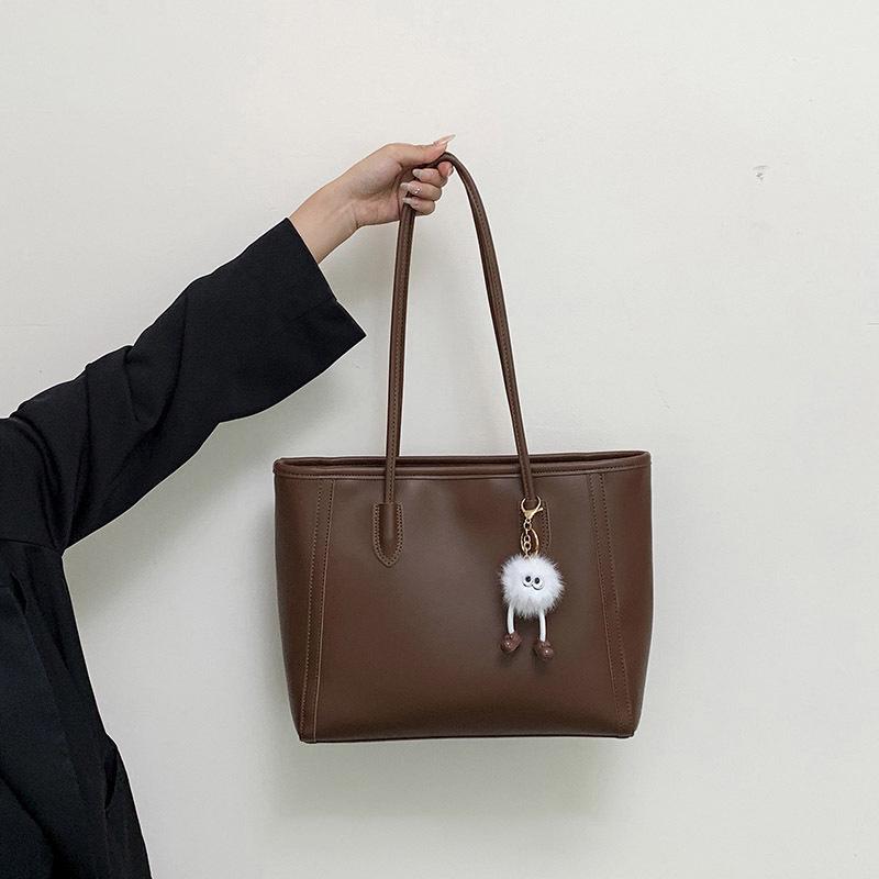 Retro large-capacity bag women's bag 2025 new trendy Korean version versatile tote bag fashionable shoulder commuter bag