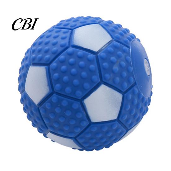 Tough Chew Toy for Dogs Dog Ball, Sound-Producing Rubber Durable Pet Sound Making Toy, Cleans Teeth Interactive Training Outdoor Play Tartar Removal синий