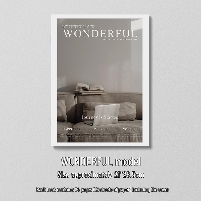 Minimalist English Magazine-Style Background Props for Live Broadcast & Street Photography, Model Room & Homestay Decor