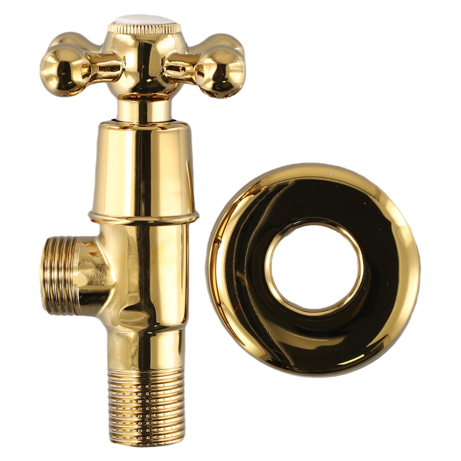 1/2\\\  Angle Valve Brass Angle Valve Anti-rust Excellent Plating Treatment Multi-purpose Valve Multi-purpose Valve