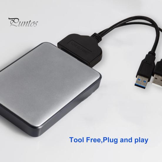 

Конвертер жесткого диска, двойной USB Plug And Play, высокоскоростной портативный драйвер передачи данных с возможностью горячей замены, бесплатный кабель-переходник с USB3.0 на SATA 2,5-дюймовый жесткий диск для