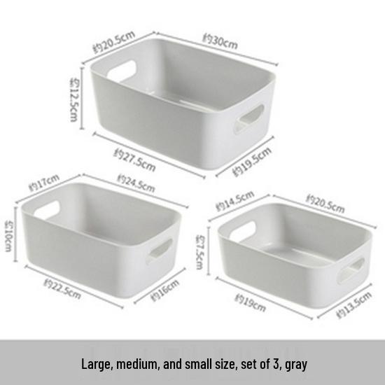 

Rectangular Plastic Organizer: Desktop, Cosmetic, Kitchen, Snack Storage Box