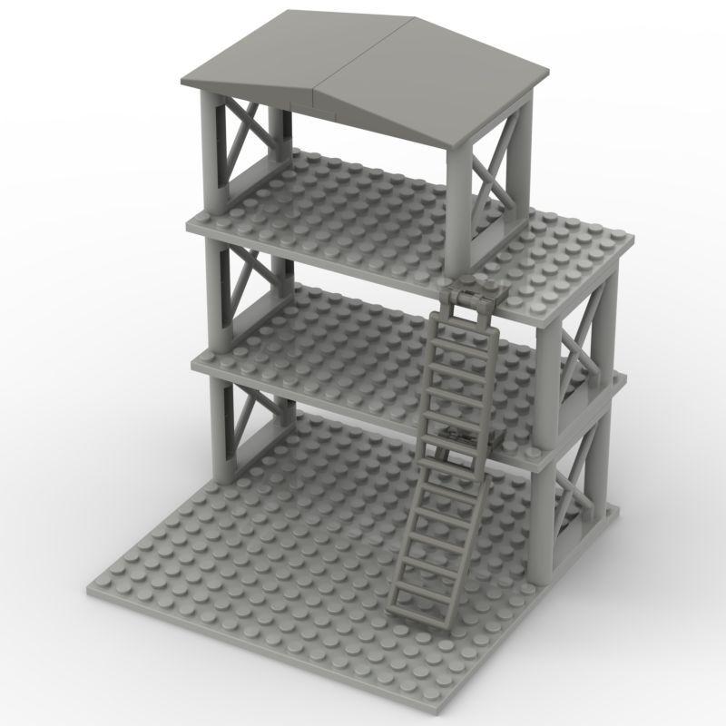 

Совместимые с LEGO Сторожевая башня Страж DIY Строительные блоки - Мелкие детали Военный форпост MOC Аксессуары