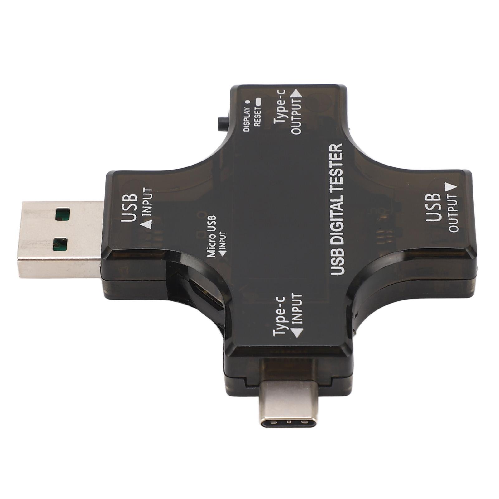 

Type C USB Тестер напруги та струму Кольоровий екран LCD 2 в 1 Інтерфейс Bluetooth Зв язок Вимірювач потужності 3,6 до 32В