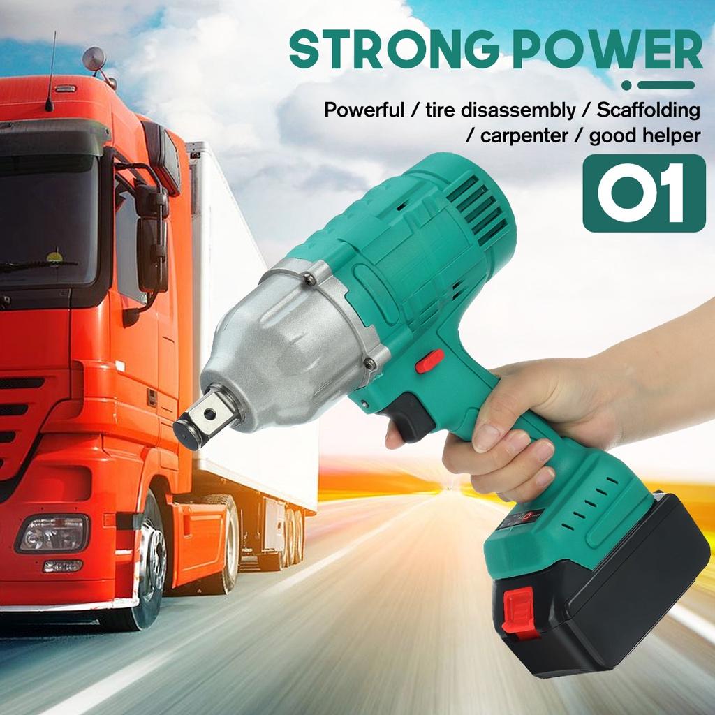 388vf 3/4 Inch 1900NM Brushless Cordless Electric Impact Wrench Power Tool 19800Amh Li Battery For 18V Battery