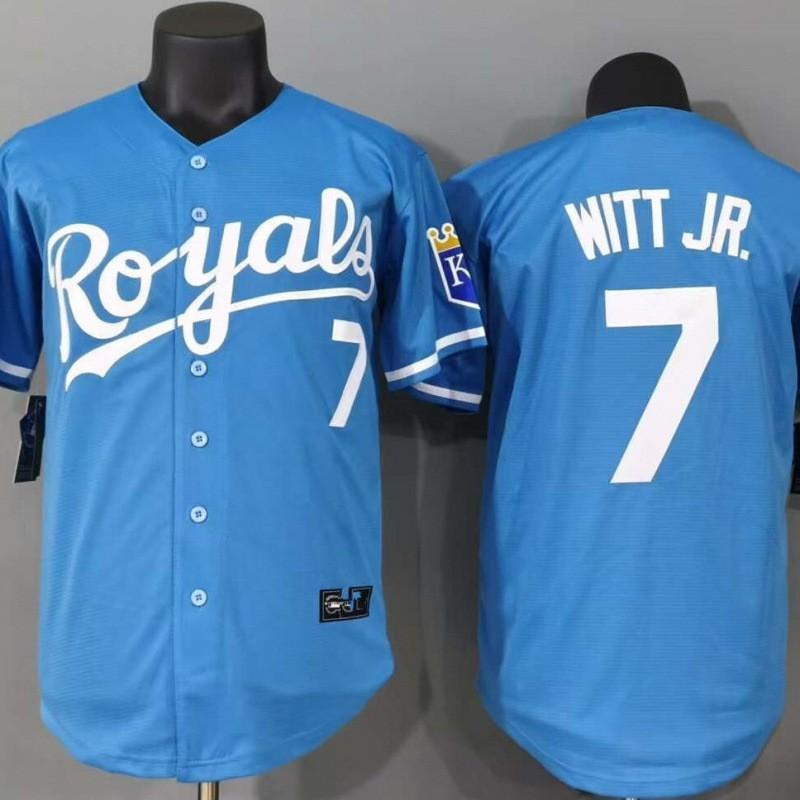 Embroidered Baseball Jersey Royal Blue Team Uniform Size S To XXXL Fans Sports Enthusiasts