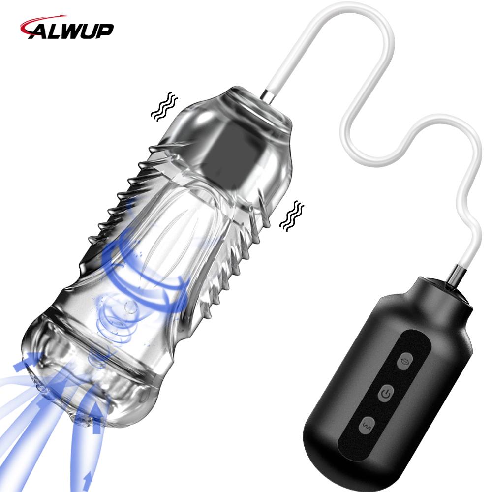 Male Masturbator Vibrator Sex Toys for Men Penis Trainer Delay Ejaculation Stimulate Glans Vibrating Massager Soft Pussy Cup