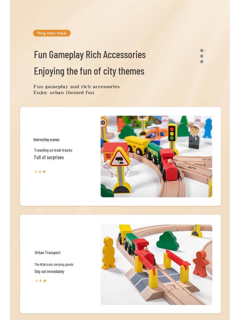 100-Piece Wooden Electric Track Set for Kids 3-5 Years: Educational Toy