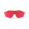 Rudy Project CUTLINE Sport Sonnenbrille Mandarin Fade Korallenfarbener Rahmen mit roten Gläsern und Stoßfänger, Multi-Laser Weiß, SP633846-0011