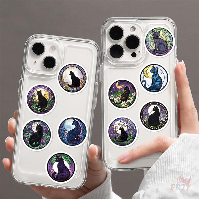 500Pcs/Roll Black Cats Under The Moonlight Kids Rewards Stickers - DIY Scrapbooks Album Decor Sealing Label Decals