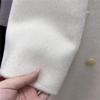 French Style Double-Breasted Reversible Wool Tweed Coat Women's Mid-Length Cashmere Blend Versatile Chic