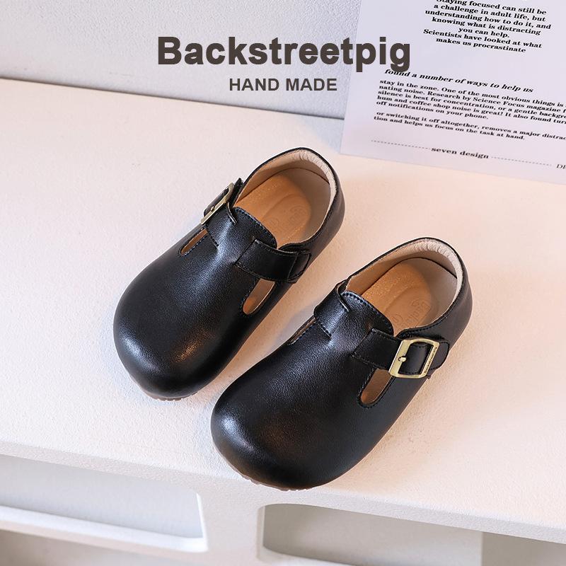 

Children Leather Shoes Girls Genuine Leather Shoes Boys British Style Soft Sole Casual Shoes Size 23-34 25