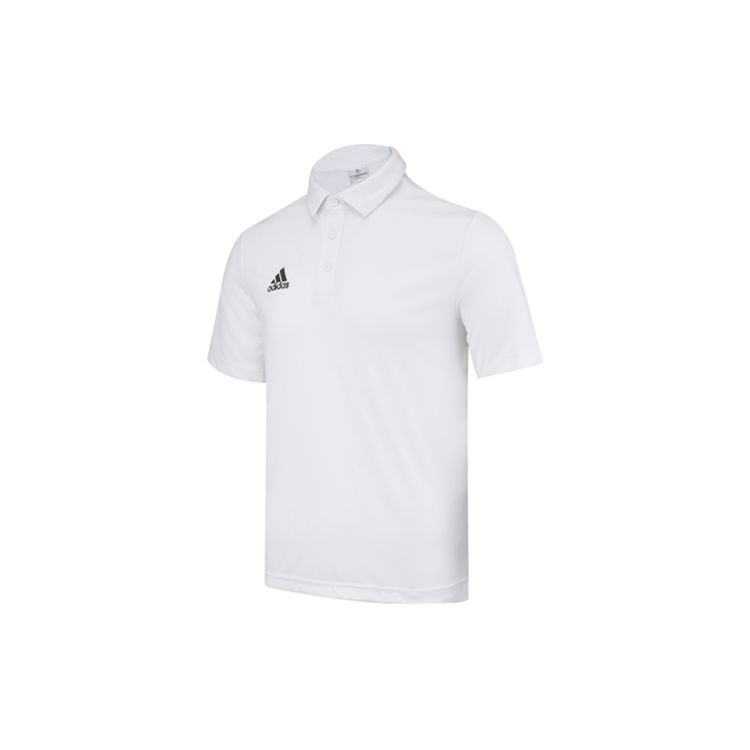 Adidas Casual Solid Color Sport Polo Shirt Men Tops White HC5067