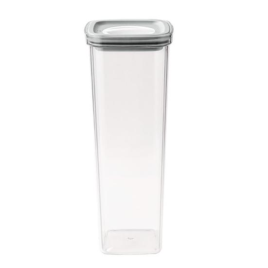 Storage Box with Lid Transparent Airtight Food Container Spaghetti Storage Jar серый