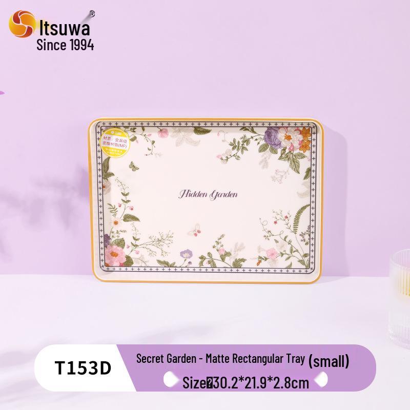 Five Harmony Nordic Matte Melamine Breakfast Tray - Secret Garden Series