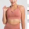 Grote Maten Prachtige Rug Schokbestendige Sportbeha met YKK Rits - Verstelbaar voor Hardlopen en Fitness, Ondersteunt tot 90 kg.