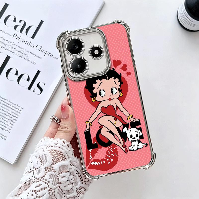 

B-Bettys B-Boops Девушка Покрытие Чехол для Телефона Для Xiaomi Redmi Note 14 15 Pro Plus 13 12 11 11S 11T 10 9S 9 5G Противоударный Подушка Безопасности Обложка Redmi Note 14 Pro 4G