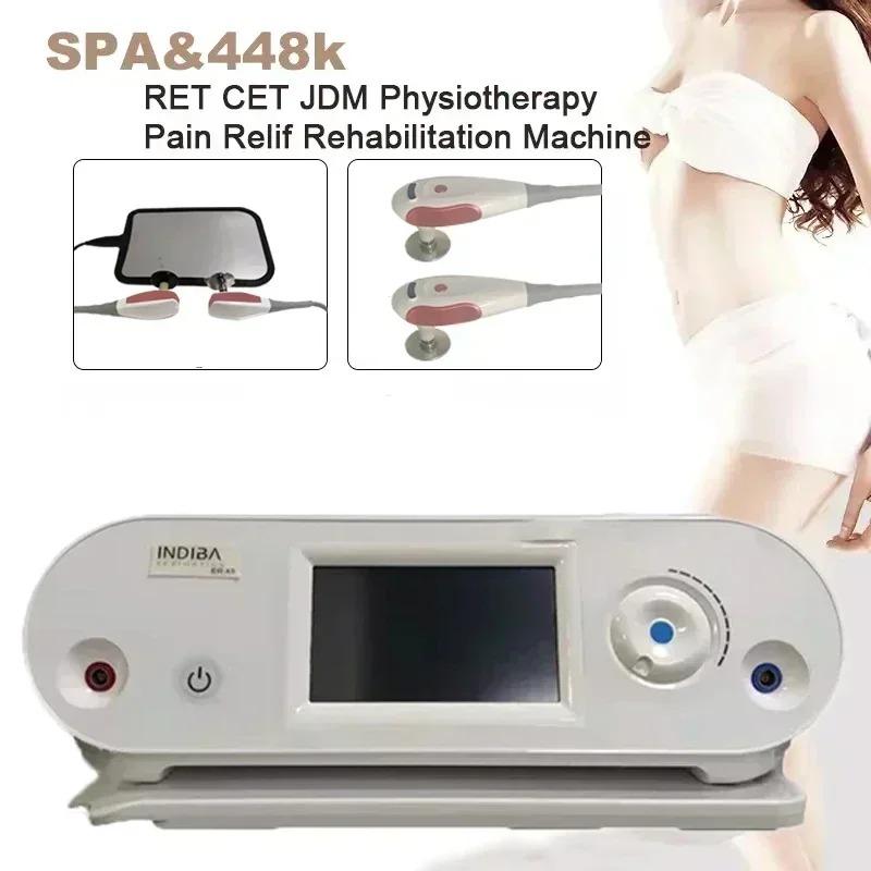 Portable 448KHZ RF Tecar Therapy Machine - RET & CET Diathermy, Body Slimming, Pain Relief, Skin Tightening, INDIBA Deep Care