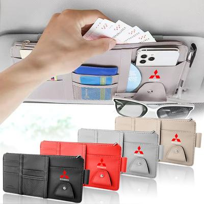 Car Sun Visor Point Type Multi-function Storage Bag Car Accessories for ASX Lancer Pajero Outlander Center Hub Cap
