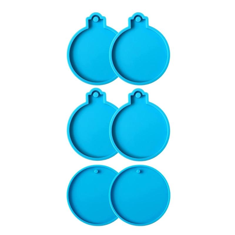 

6Pcs Christmas Ornament Silicone Mold Epoxy Resin Mold Jewelry Pendant Tools Plaster Crafts Making Supplies