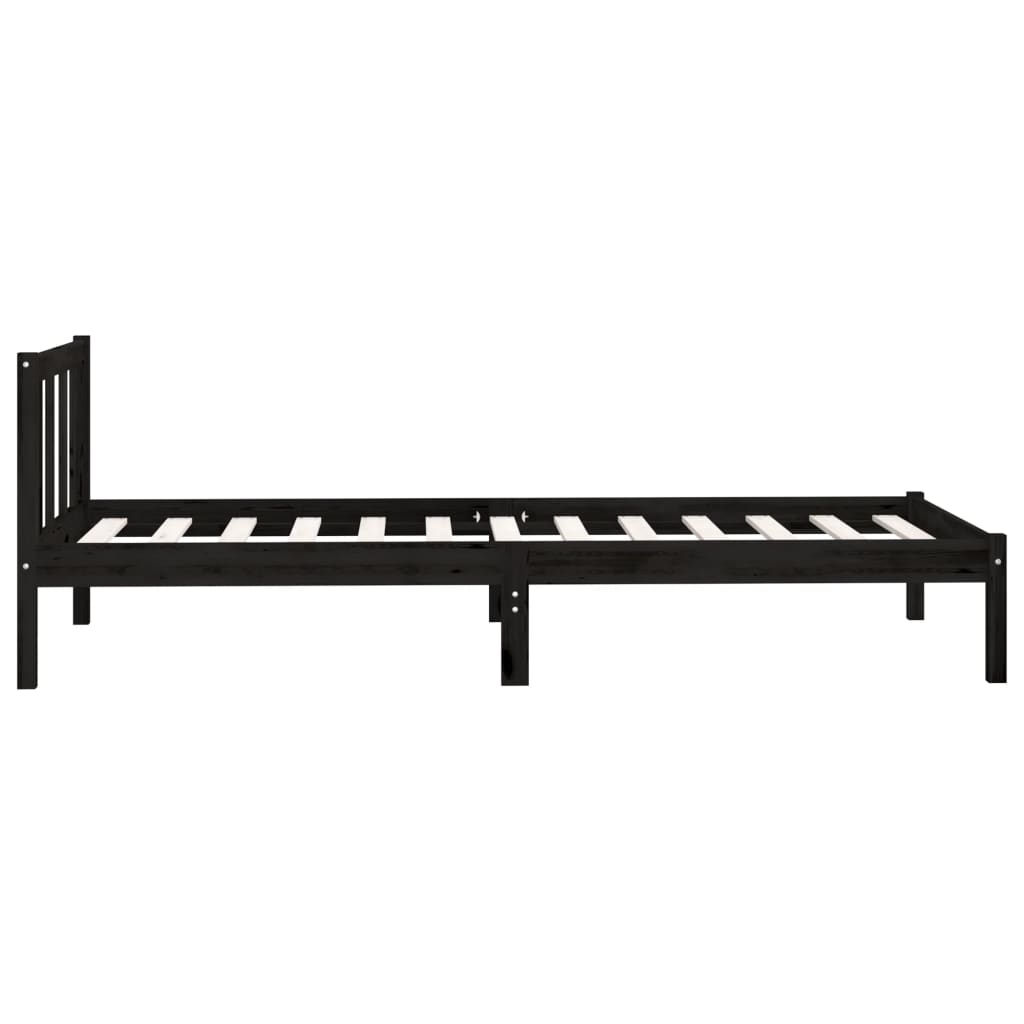 Solid Wood Bed Frame Without Mattress Black