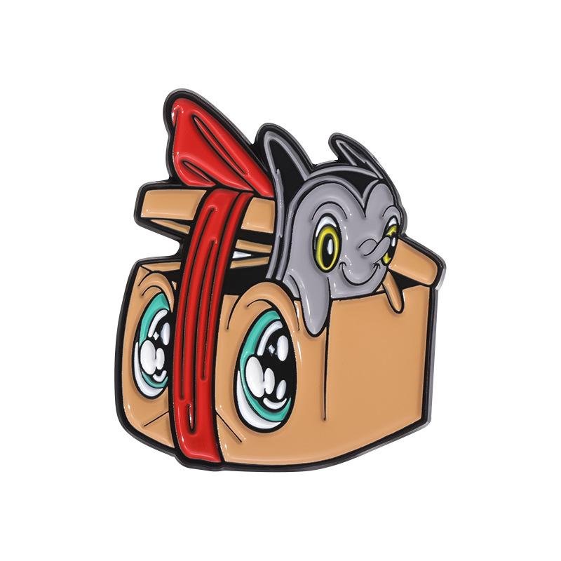 Character Delightful Anime Brooch In Alloy Material With Cute Bow And Lip Inspired Design