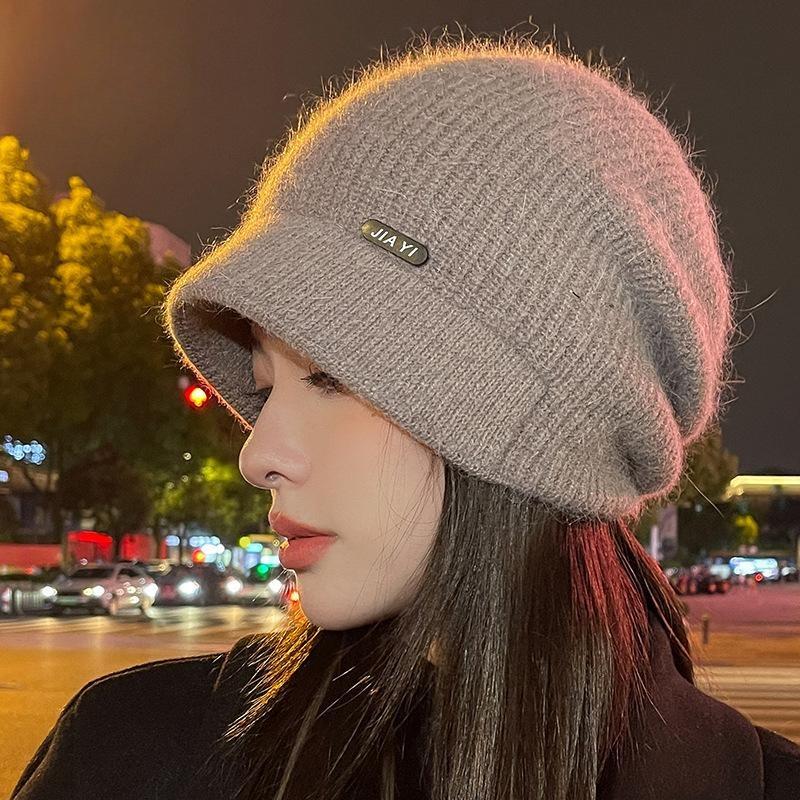 

Женская осенне-зимняя модная высококачественная вязаная шапка, теплая защита ушей, шерстяная шапка, шапка интернет-знаменитости One size （56-58cm） хаки