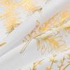 1pc White Sheer Curtains with Golden and Silvery Vine Branches, Light Filtering, Privacy, Easy To Install. Suitable for Hotels, Offices, Schools