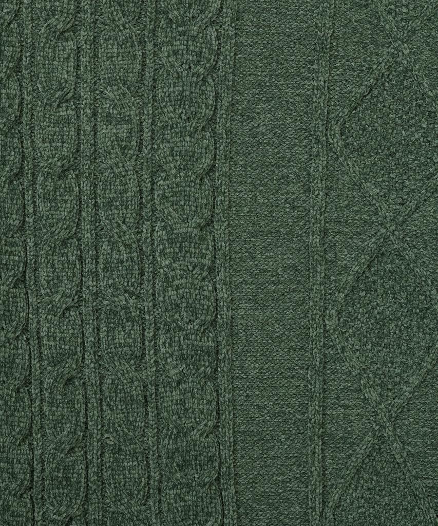 AJOBYAJO Velvet Cable Stitch Sweater [Khaki]
