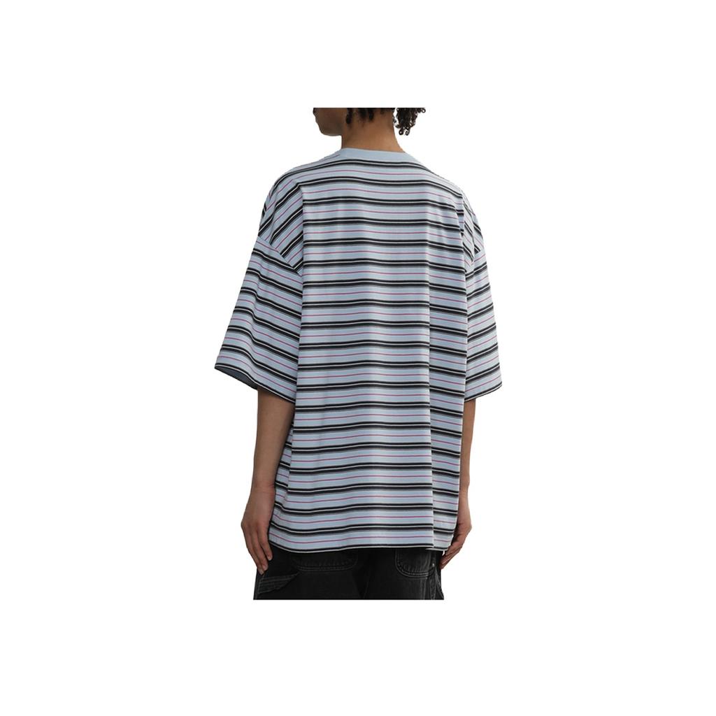 Carhartt WIP Loose Fit Striped Comfortable Simple Short Sleeve T-Shirt Men tops Blue I034640-2PY-XX