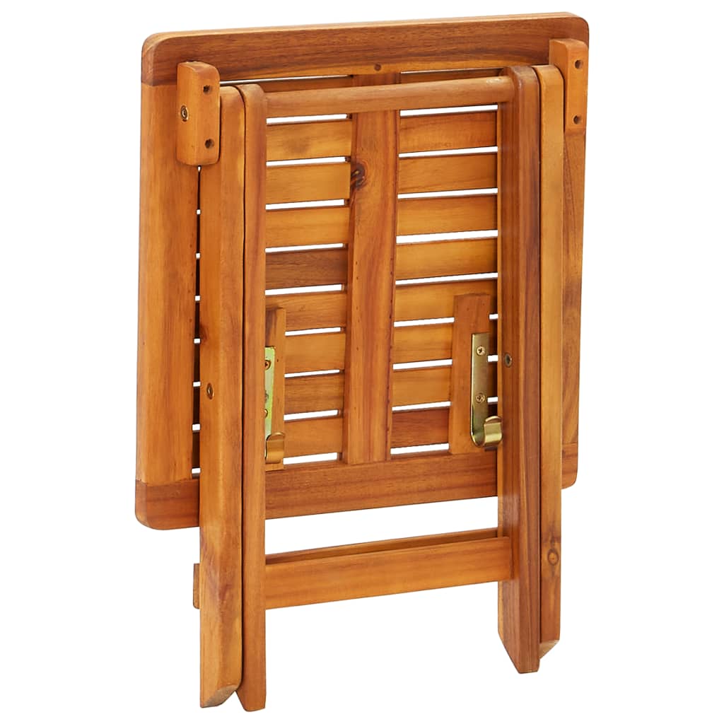 2 Piece Sun Lounger Set with Table and Cushions Solid Acacia Wood