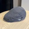 New Retro Old Fashioned Forward-looking Hat for Women Before and After Washing Spring and Summer Casual All Match Beret Autumn Solid Color Hat