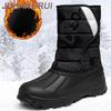 Winter Camouflage Snow Men Boots Rain Shoes Outdoor Waterproof With Fur Plush Warm Thick Plush Male Casual Work Motorcycle Boots