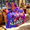 Custom Name Personalized Five Nights at Freddy's Print Blanket, Home Decor, Bedroom, Sofa, Camping, Couch, Gifts for Birthday Christmas