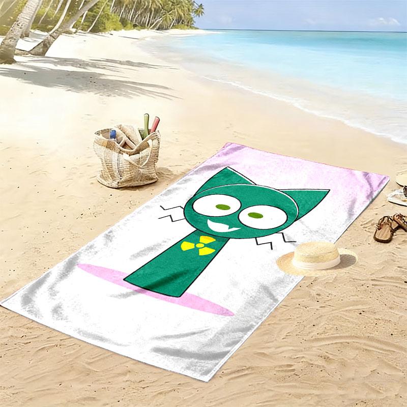 Cartoon Print Beach Towel, Large Soft Quick Dry Towel for Beach Camping Swimming